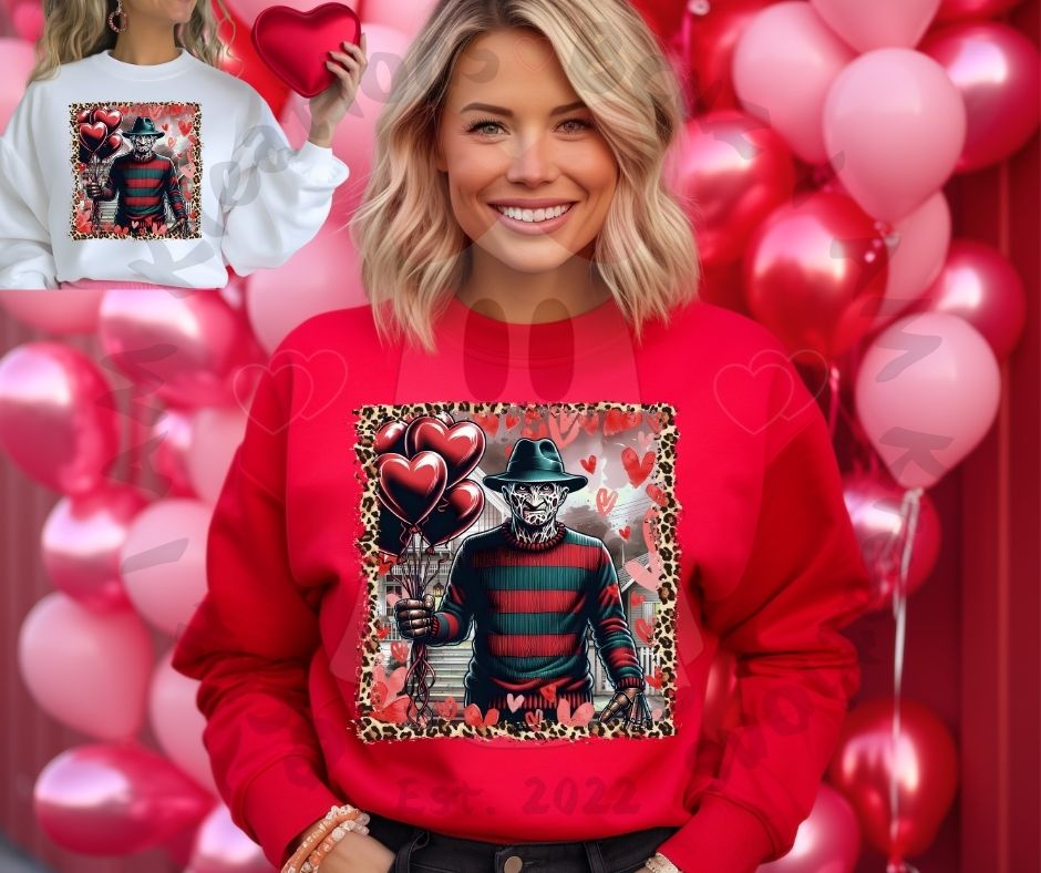 VALENTINES DAY- SLASHER LOVE CREWNECKS